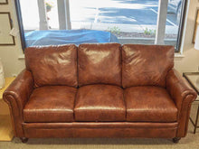 Bradington Young  Saddle Brown  3 Cushion Sofa