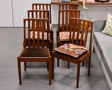 Set of 6 British Mid-Century Modern 1970's Vintage Teak Dining Chairs