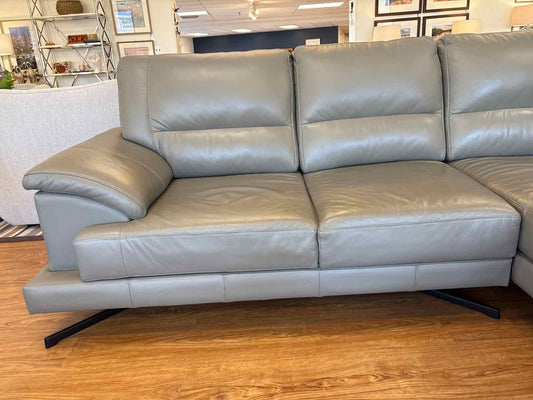 Cellini L-Shaped Leather Sectional