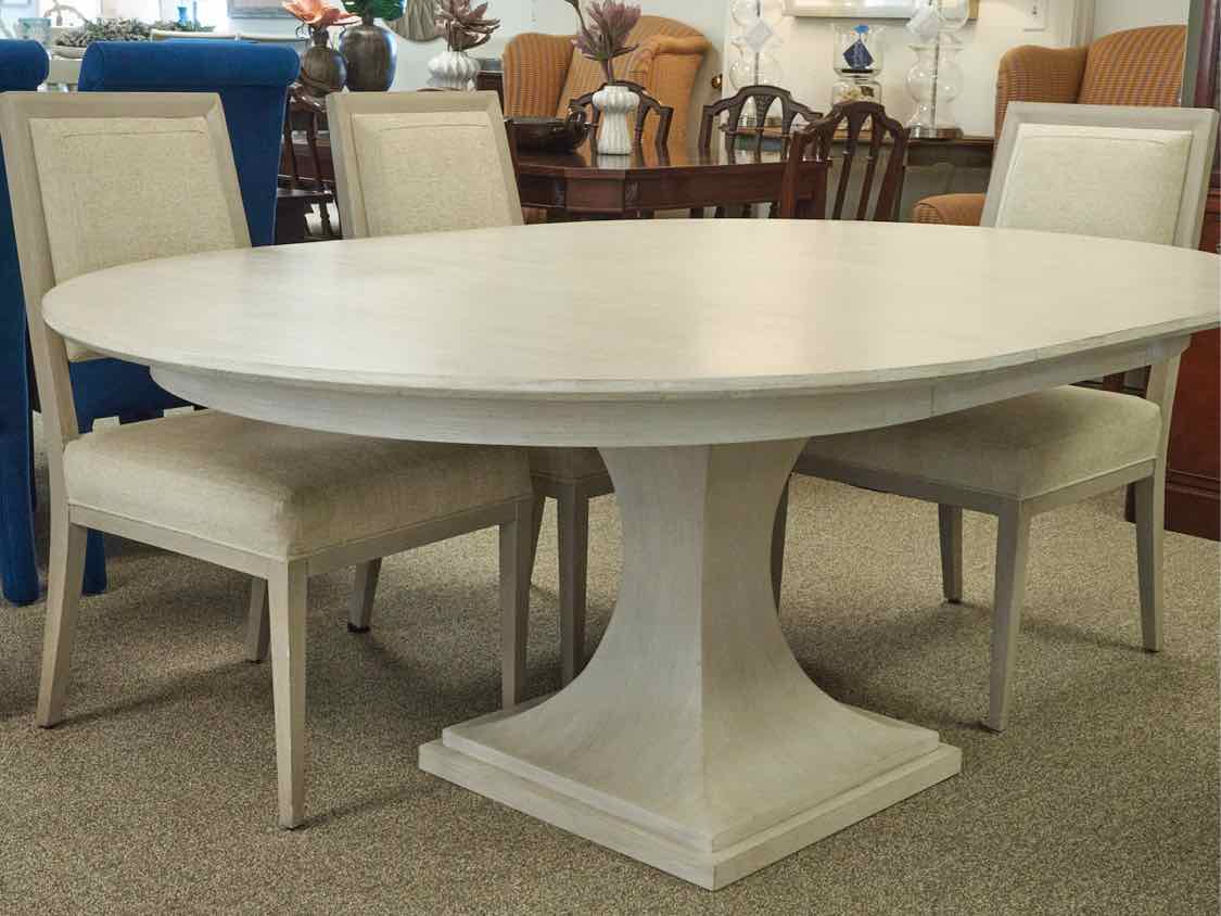 Bernhardt 'East Hampton' Round Pedestal Table & 6  Chair Sets