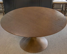 Restoration Hardware Aero Round Dining Table in Dark Brown "Walnut"