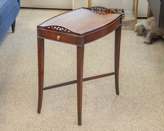 Pair of Mahogany Side Table W/ Pierced Gallery Edges