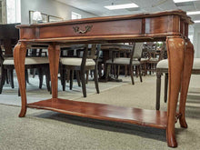 Single Drawer Console in Cherry Finish with Lower Shelf