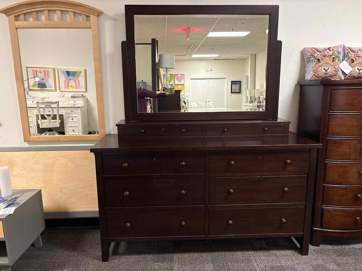 Pottery Barn 'Farmhouse' 6-Drawer Dresser w/ Mirror