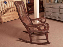 Vintage Oak Rocking Chair with Cain Seat & Back