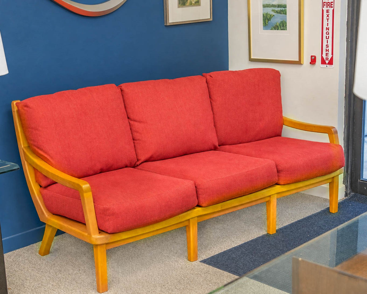 Pompanoosuc Mills South Beach Collection Cherry Framed Sofa