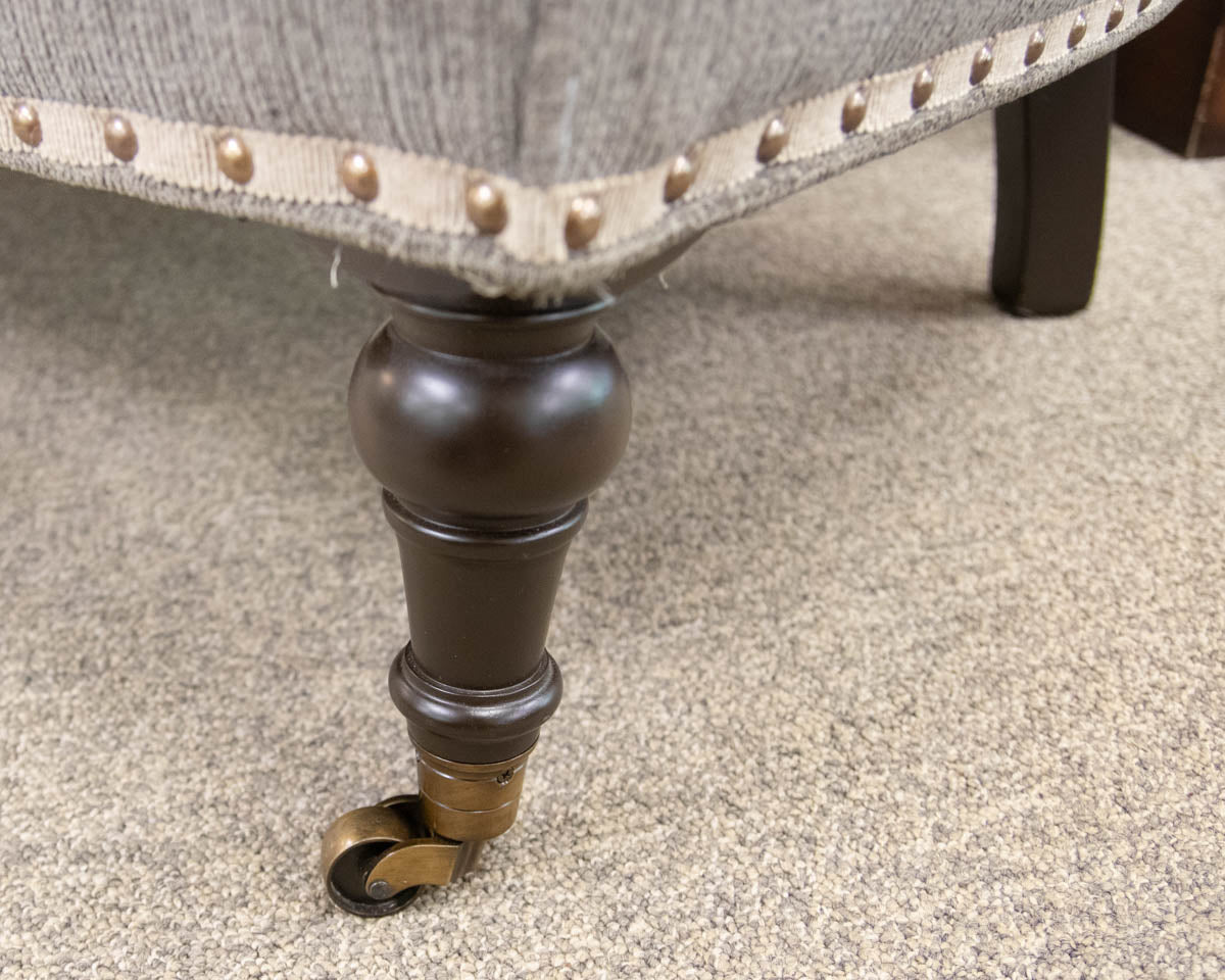 Grey Tufted Settee