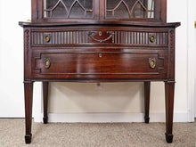 Vintage Mahogany China Cabinet W/ Glass Doors