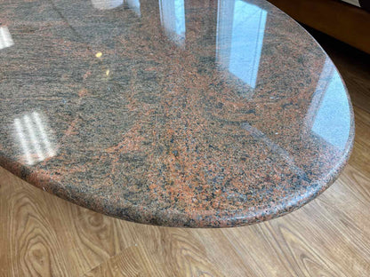 Oval Granite Top Cocktail Table