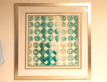 'Kanari Square I ' Triple Matted In Silver Frame Print