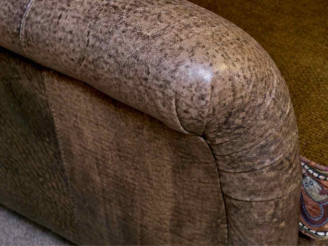 Century Furniture 'Southwestern  Leather & Upholstered  Chair & Ottoman