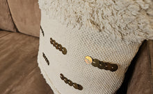 Ivory Accent Pillow w/ Gold Accents