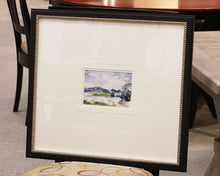 "A Glimpse Outside I" Matted Print in Black & Gold Frame