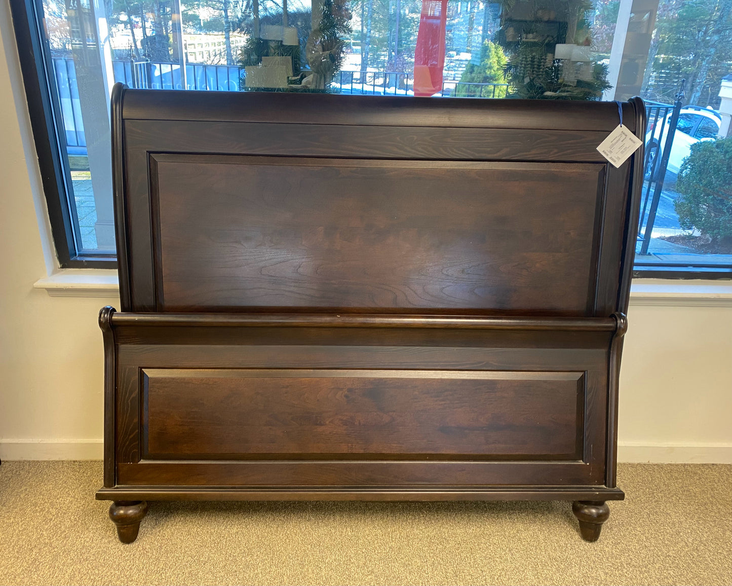 Queen Espresso Finish Sleigh  Bed