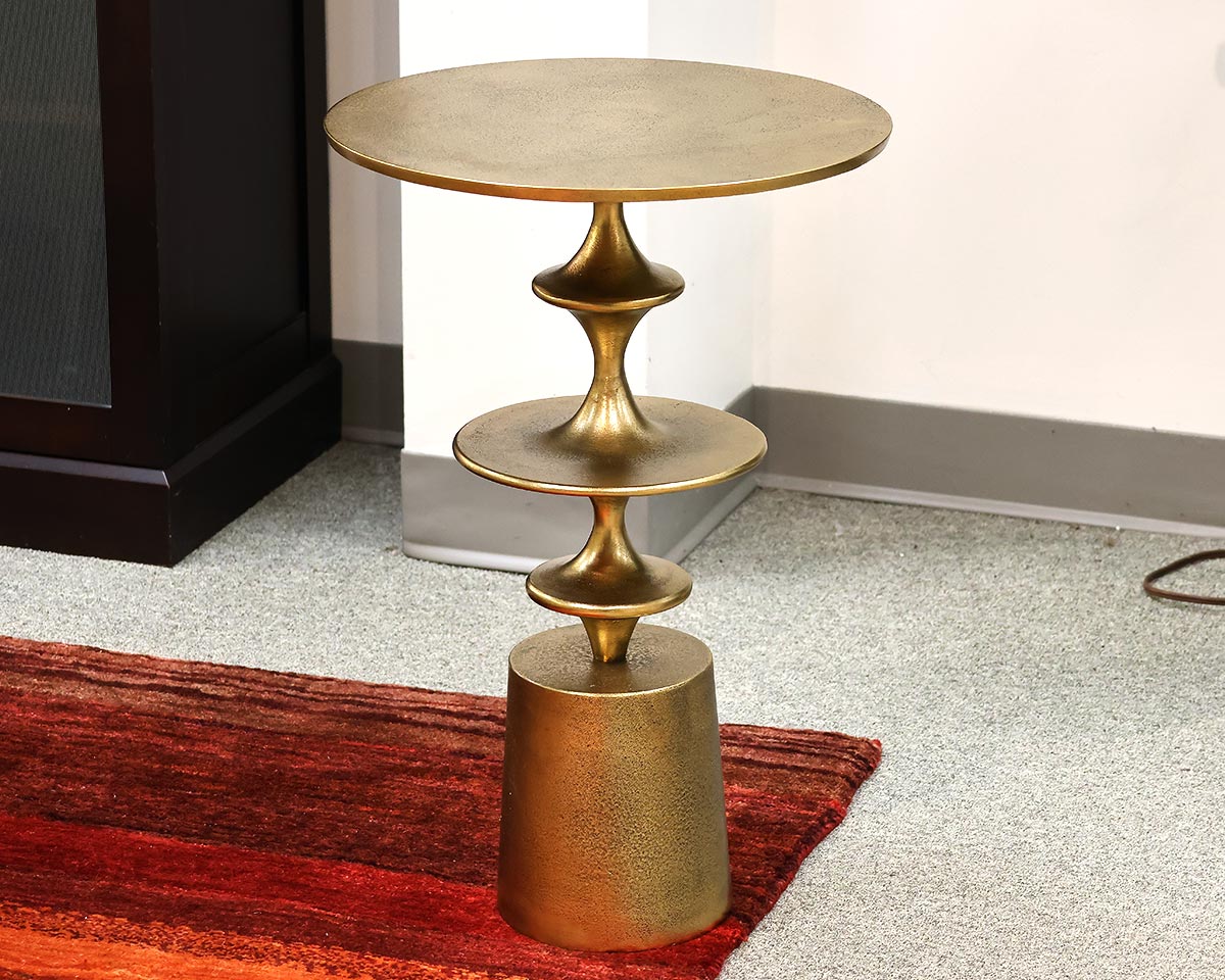 Flight Accent Table in Brass