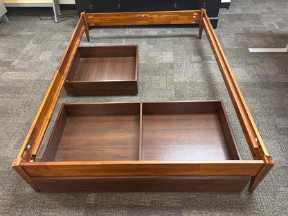 Low-Profile Full Platform Bed w/ Storage