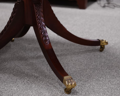 Baker Inlaid Dining Table With Two Leaves