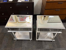 Pair of Mirrored One-Drawer Nightstands