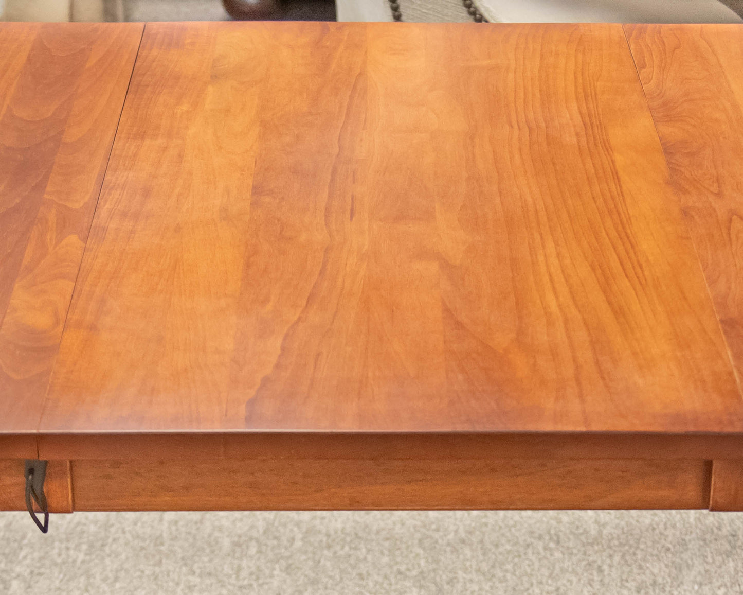 Amish Cherry Bowed Edge Mission  Dining Table On Tapered Legs