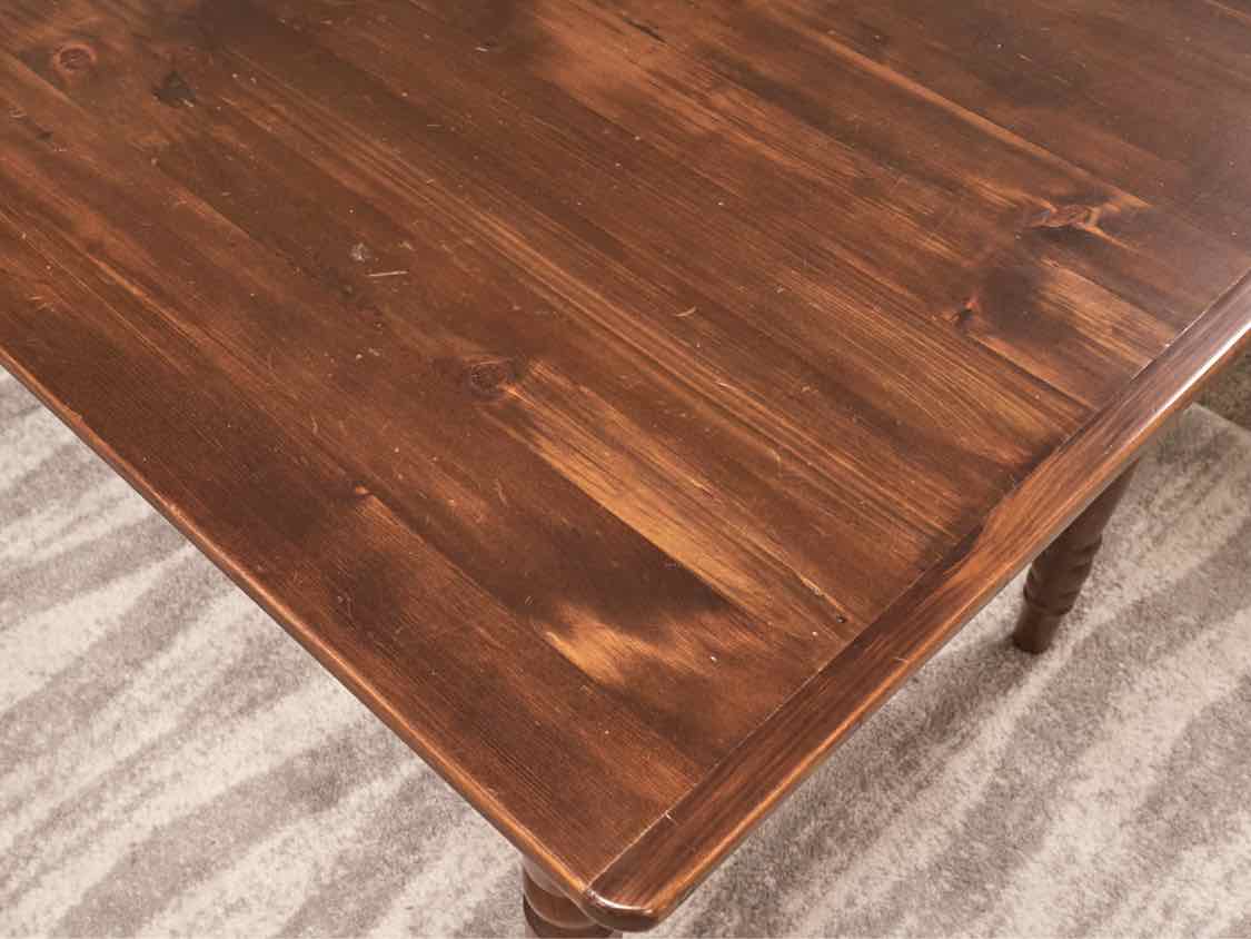 Amish Style Pine Dining Table with Turned Legs
