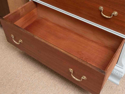 Mahogany 3 Over 2 'Ice Blue' Finish Chest