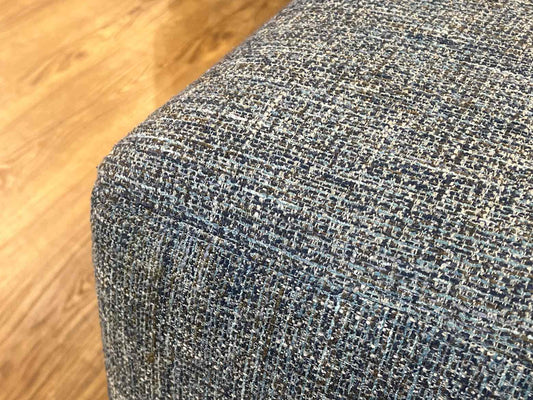 Square Ottoman in Grey/Teal/Navy