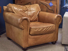 RH Saddle Brown Leather Chair