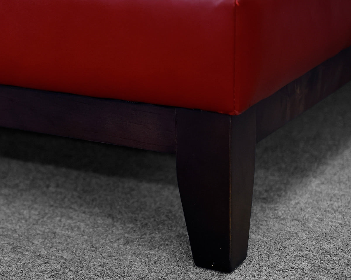 Custom Arhaus Red Leather Sectional