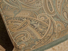 Temple Paisley Design 'Bermuda Teal' Upholstered  Storage   Ottoman