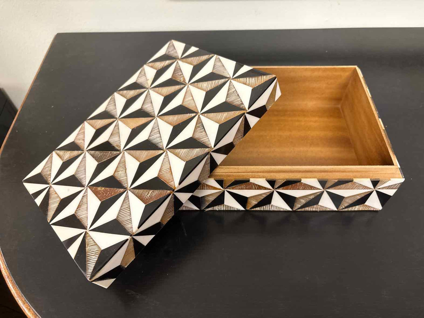 Medium Decorative Box with Geometric Star Pattern