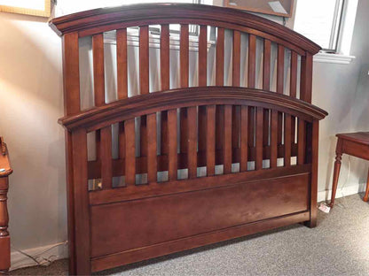 Bernhardt Cherry Arched Slat Queen Bed