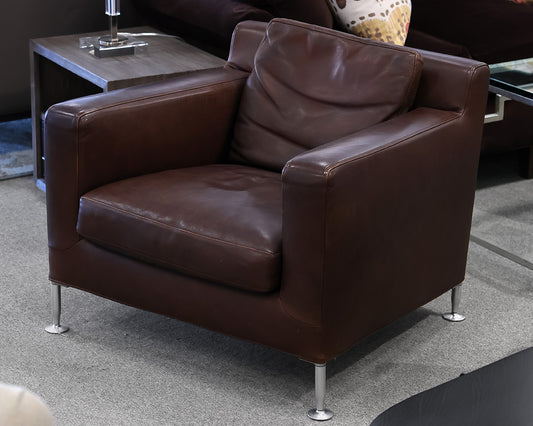 B&B Italia Brown Leather Chair