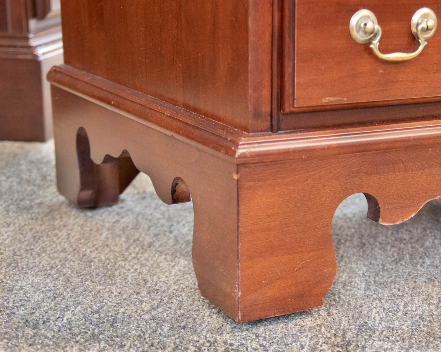 Pair of Solid Cherry Blockfront Nightstands