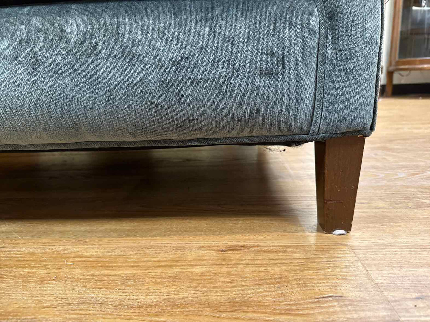 Gray Velvet Loveseat