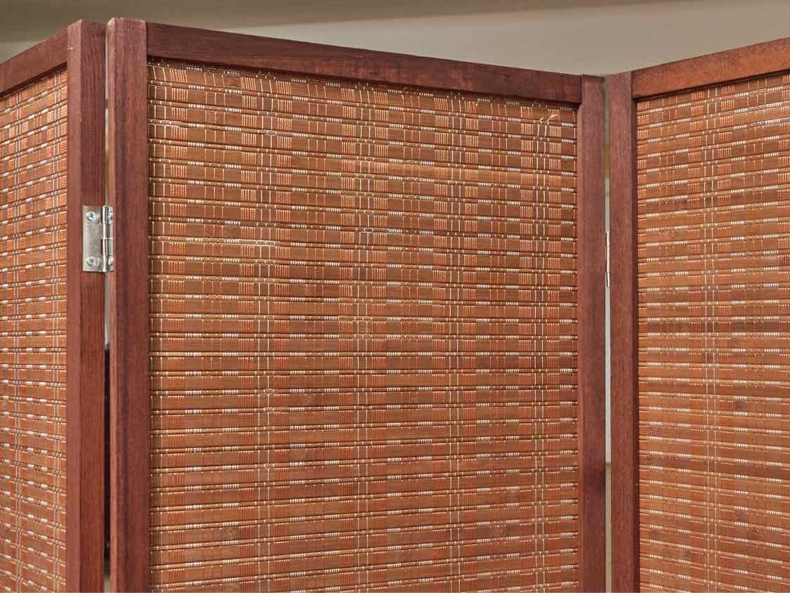 Bamboo 6 Panel Floor Screen