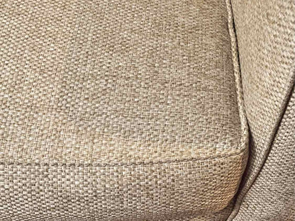 Fairfield Chair Company Taupe Weave Upholstererd Swivel Chair & Ottoman