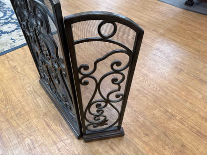 Wrought Iron Scrolled Fireplace Screen