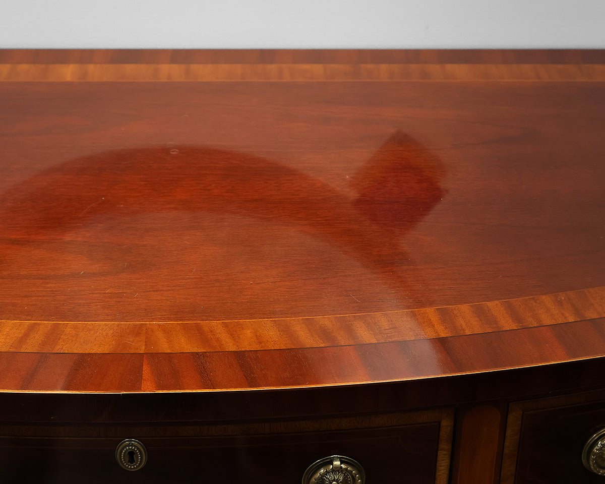 Baker Historic Charleston Collection Bowfront Inlaid Mahogany Server