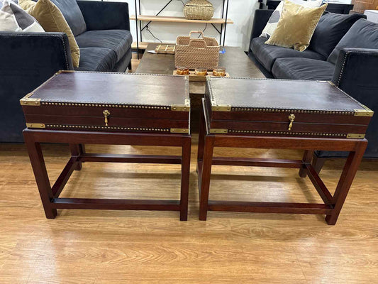 Sarreid Ltd Pair of 'Winchester' End Tables