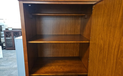 Stanley Cherry 2-Drawer Armoire w/ Mirrored Front