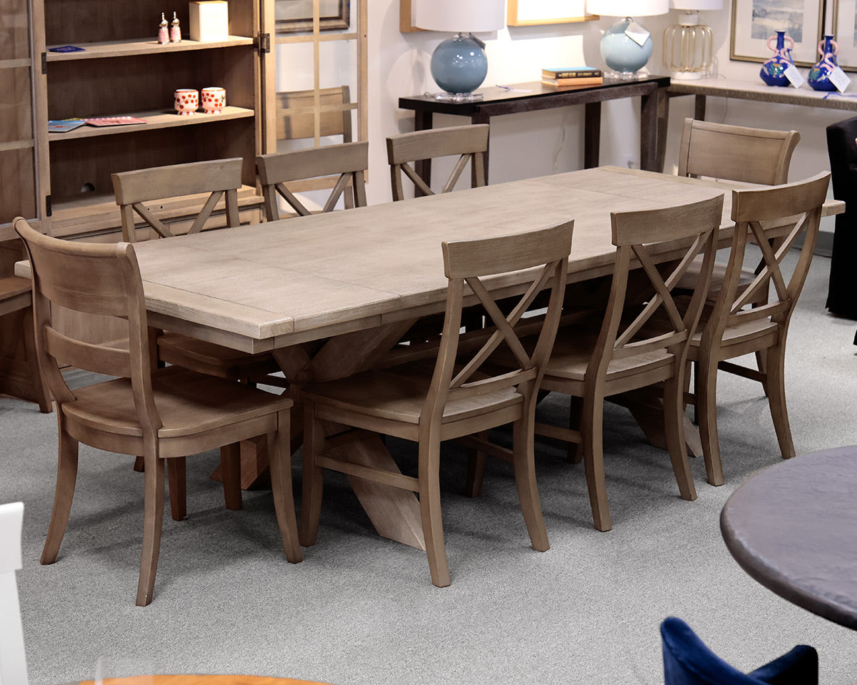 Pottery Barn 'Toscana Extension' Dining Table and Ten Dining Chair Set