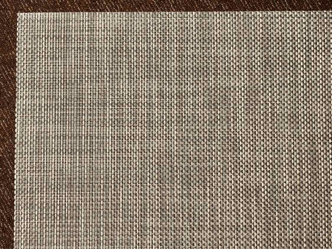 Chilewich Inc  Indoor & Outdoor Basket Weave 'Oyster'  No Slip Backing Area Rug