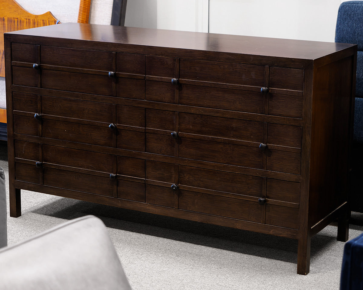 Crate & Barrel 6-Drawer Mahogany Dresser