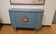 Currey & Co. 'Briallen' Blue Demilune Wrapped Cabinet