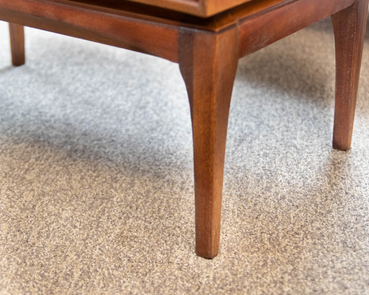 Pair of Solid Mahogany 2-Tone Nightstands