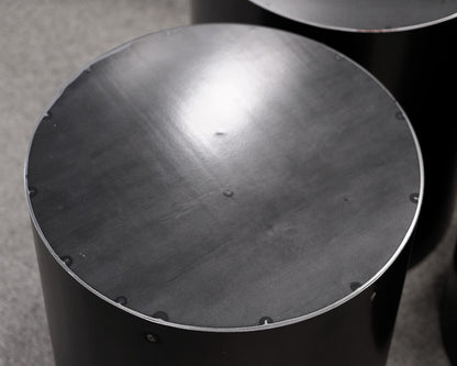 Set of Three John Beck Steel Stools