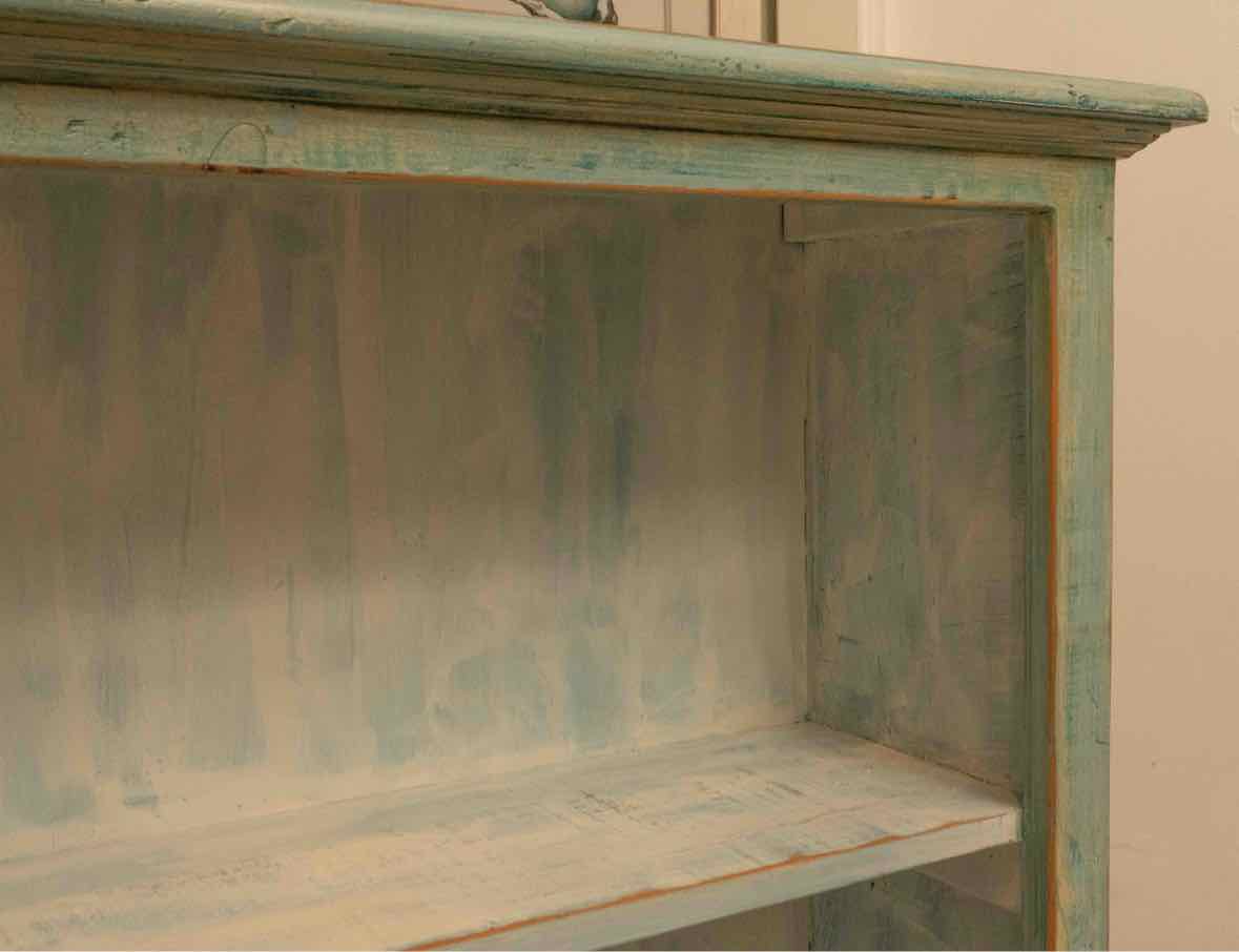 Custom Painted 3 Shelf Wooden Bookcase