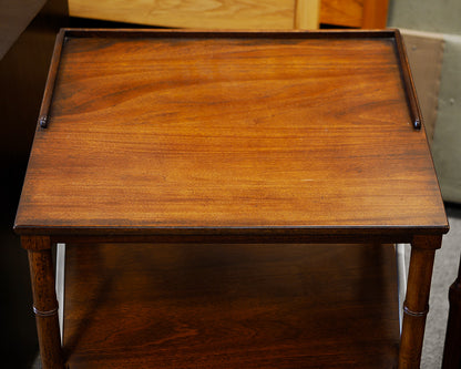 Pair Ethan Allen 'Eugene' Mahogany Nightstands