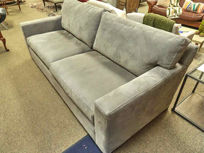 Crate & Barrel Two Cushion 'Axis' Sofa in Dark Grey