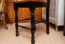 Pair Of Cherry Seat Black Finish Counter Stools